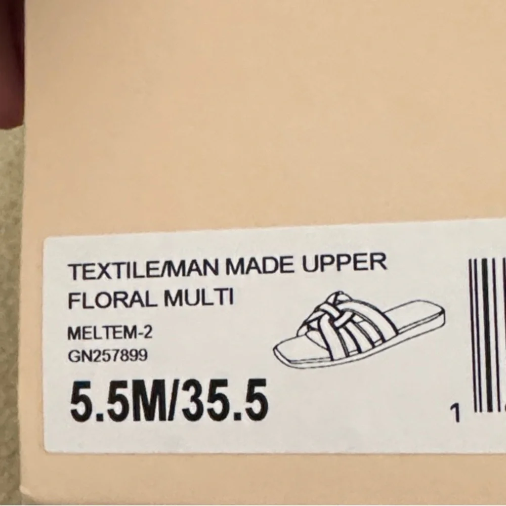 NWT-BCBGeneration Pink and Yellow Floral Sandals - Picture 5 of 8